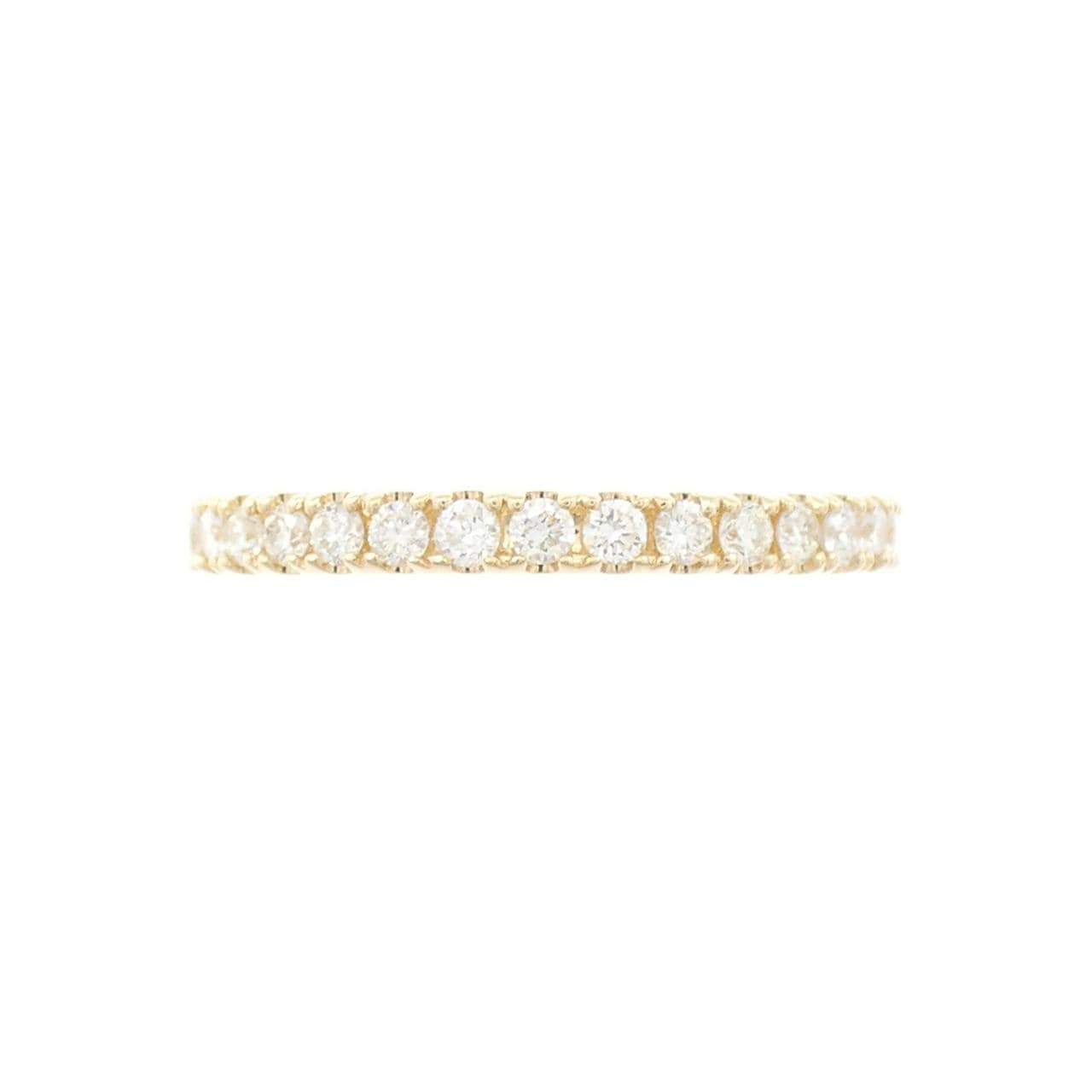 【リメイク】K18YG ハーフエタニティ ダイヤモンド リング 0.32CT