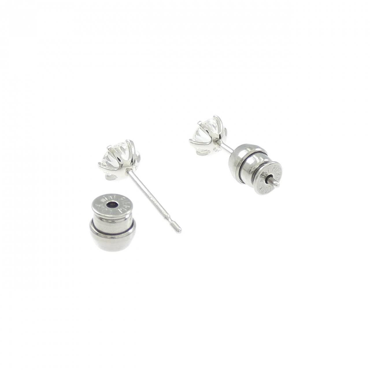 【リメイク】PT900/ST ダイヤモンド ピアス 0.347CT 0.359CT D-F VS1-2 VG-Good