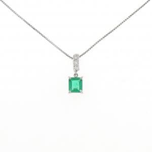 PT900/PT850 エメラルド ネックレス 0.69CT
