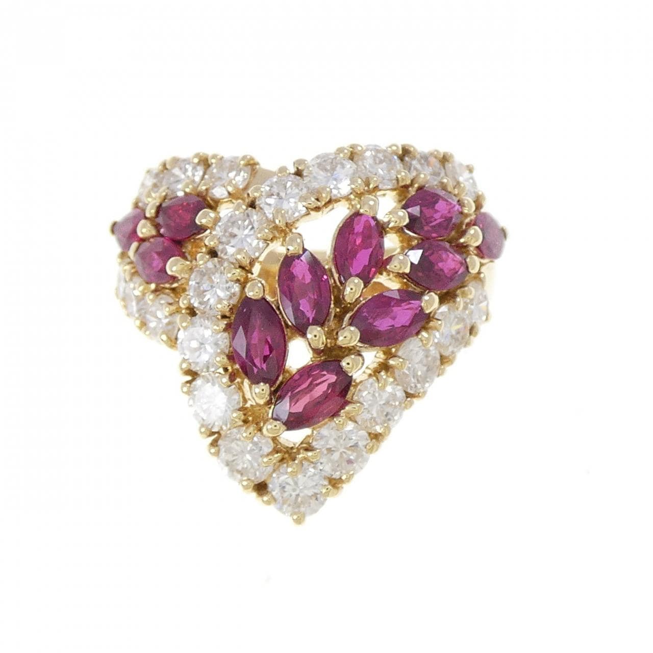 K18YG ルビー リング 2.32CT