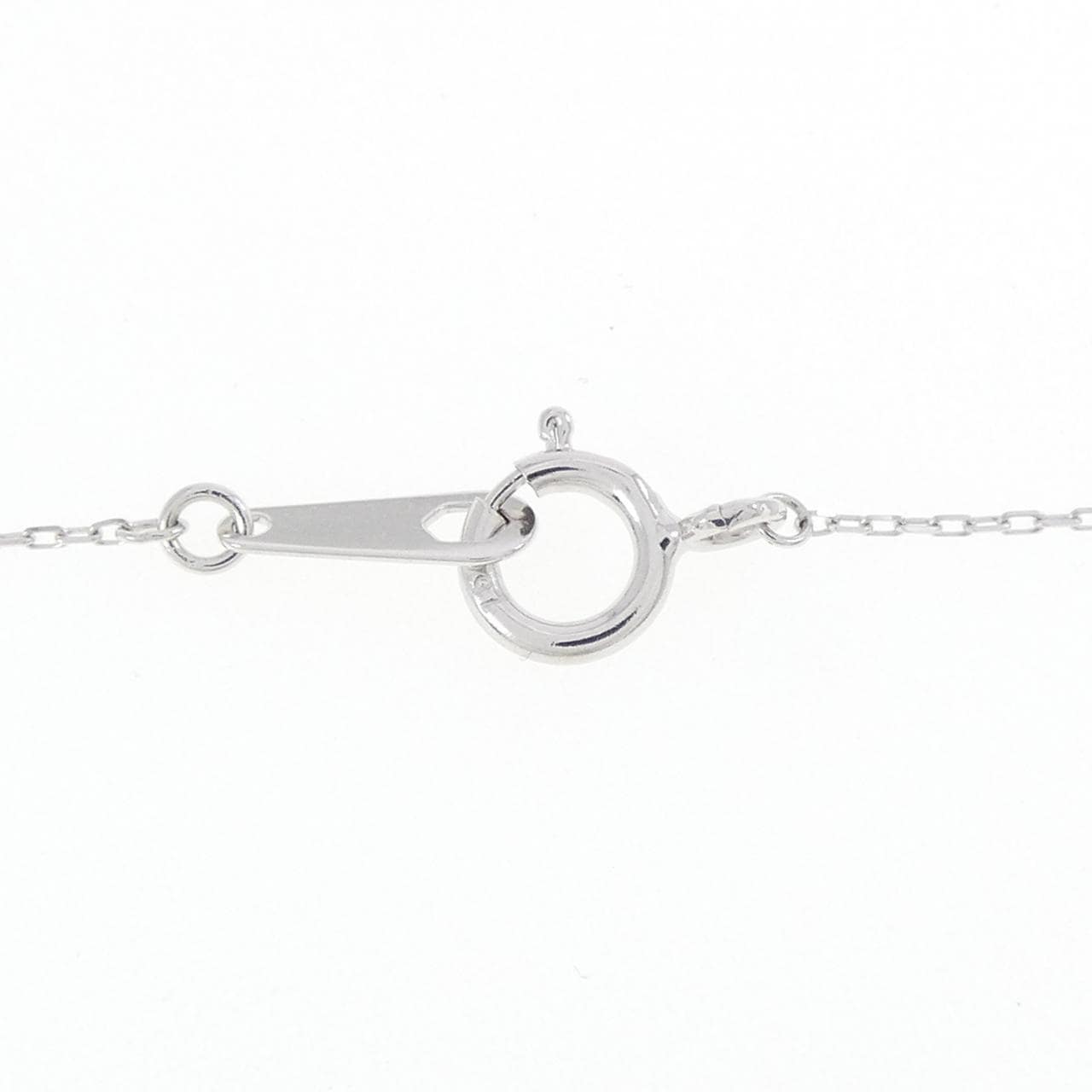 K18WG ソリティア ダイヤモンド ネックレス 0.10CT