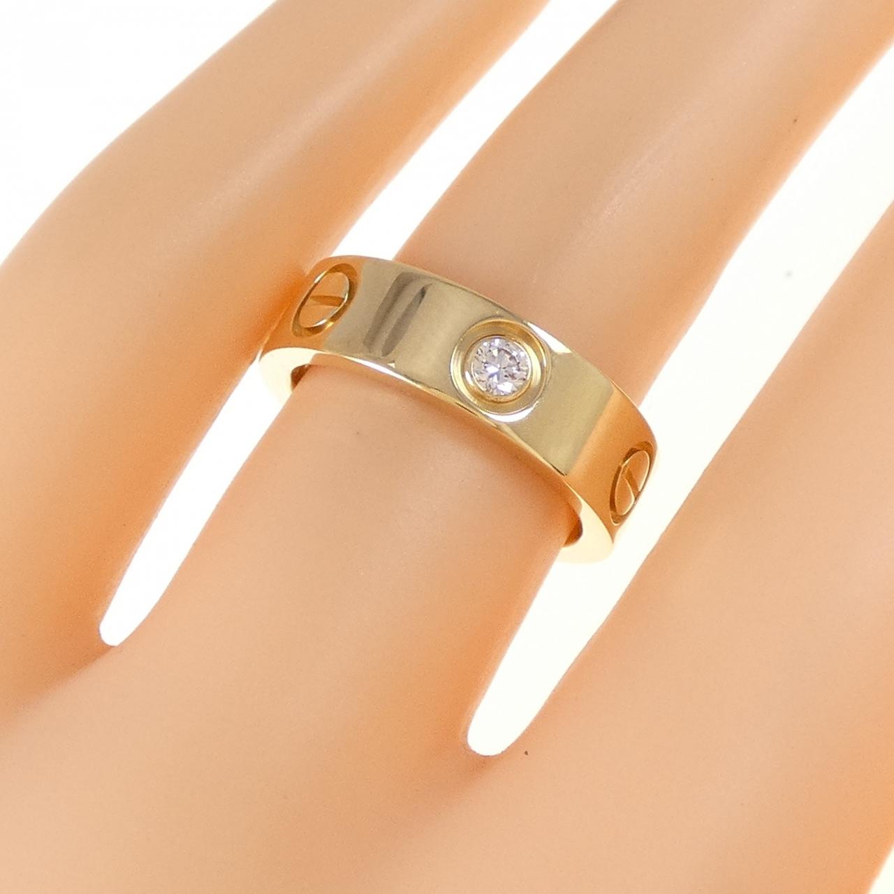CARTIER LOVE half diamond ring