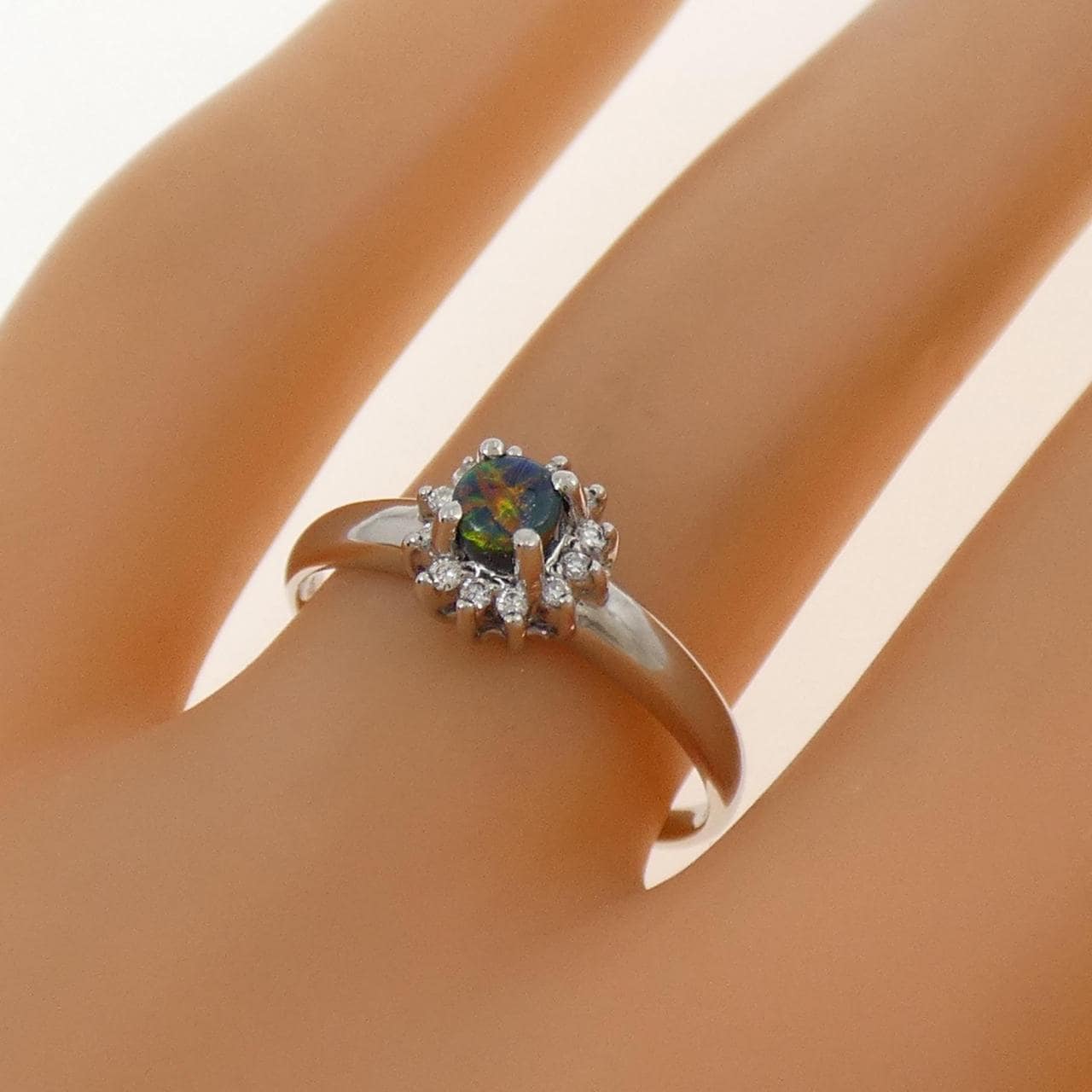 PT900 ブラックオパール リング