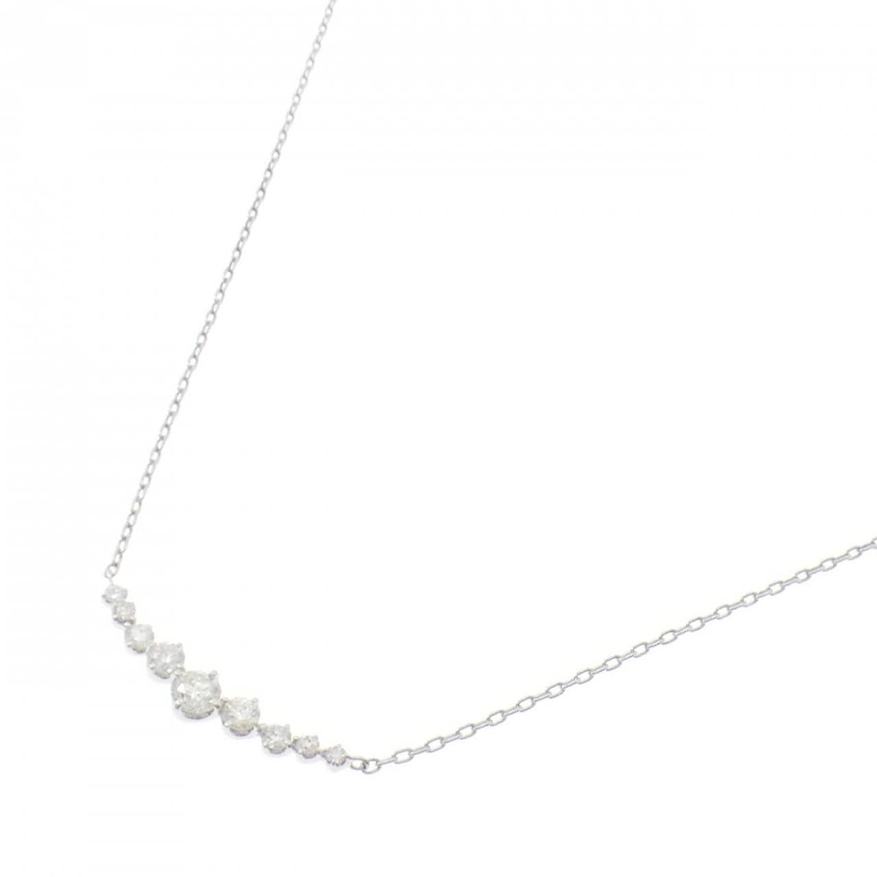 K18WG ダイヤモンド ネックレス 0.45CT