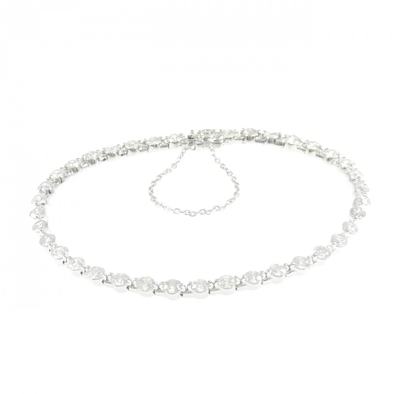 K18WG ダイヤモンド ブレスレット 5.00CT