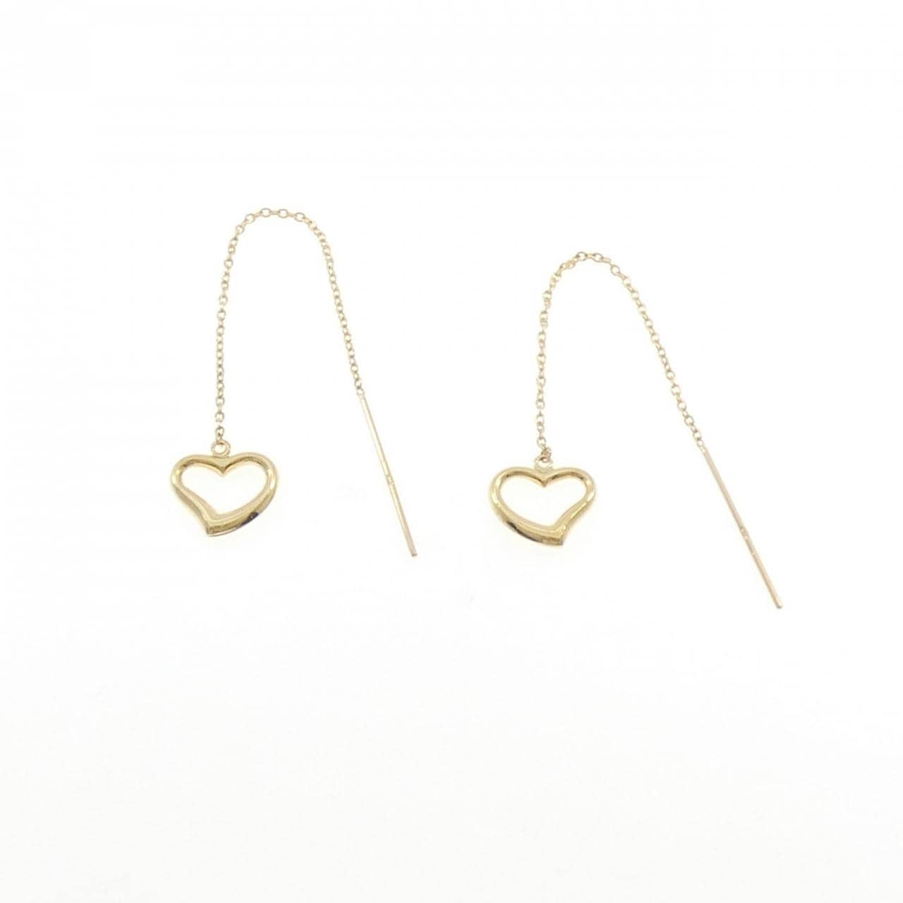 K18YG ハート ピアス