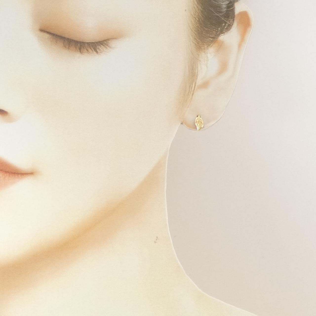 K18YG リーフ ピアス