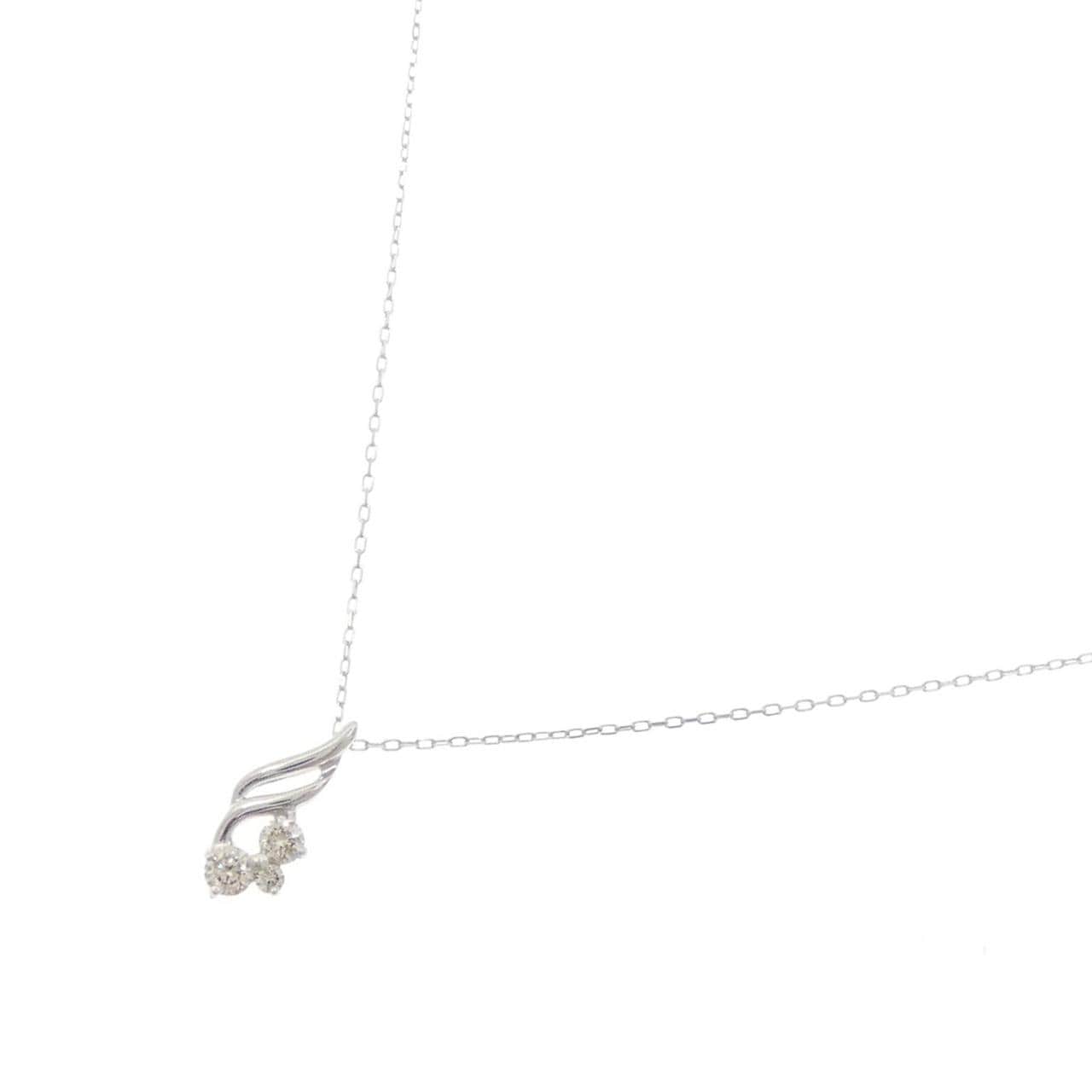 K18WG ダイヤモンド ネックレス 0.10CT