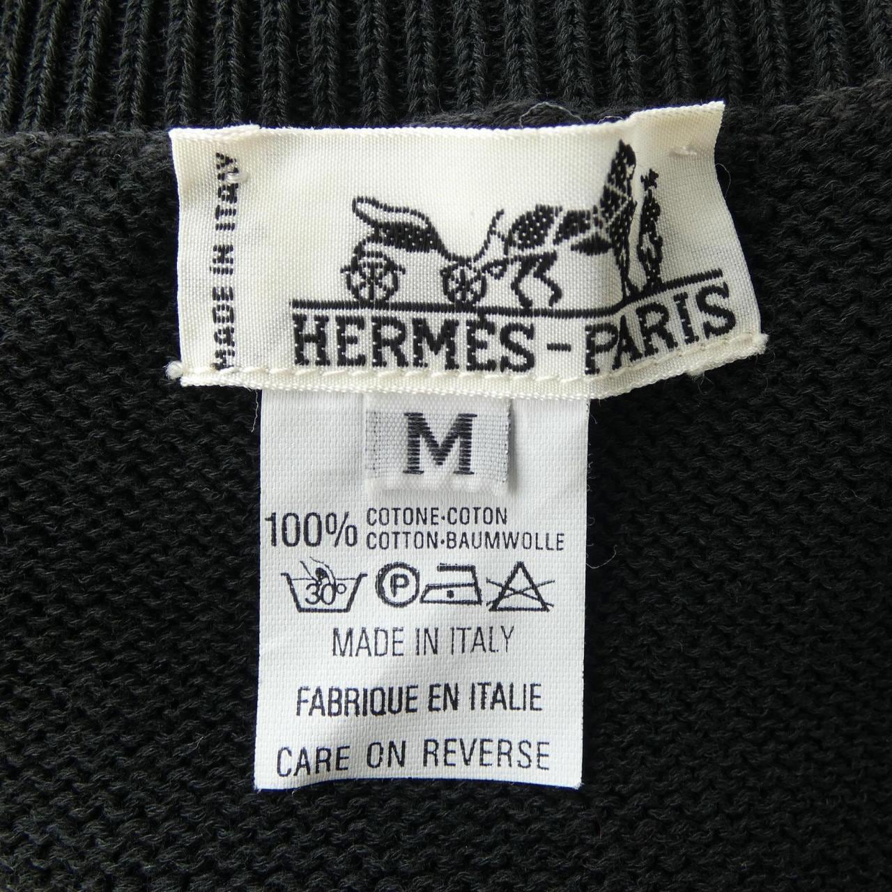 【ヴィンテージ】エルメス HERMES フロントロゴ ニット