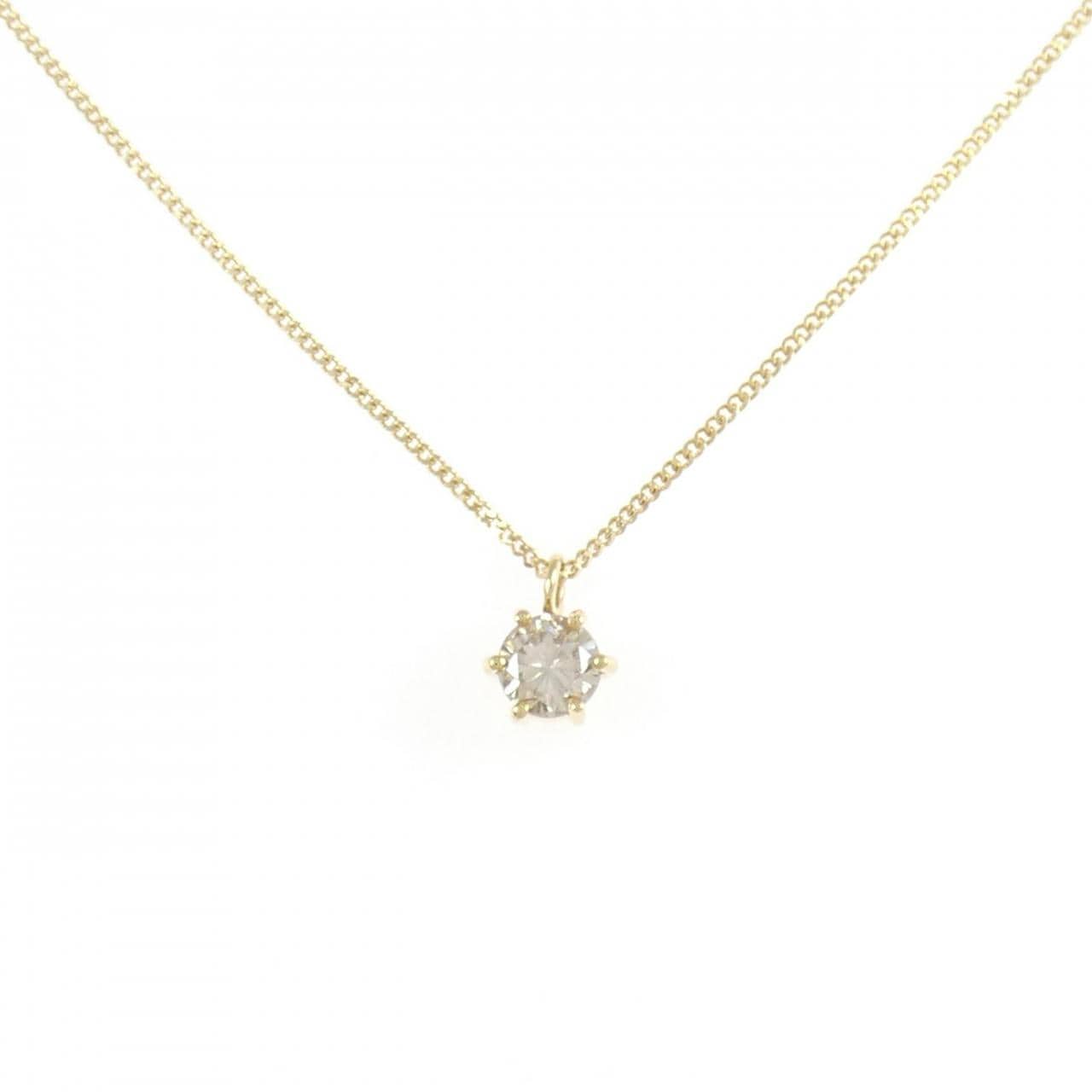 K18YG ソリティア ダイヤモンド ネックレス 0.43CT