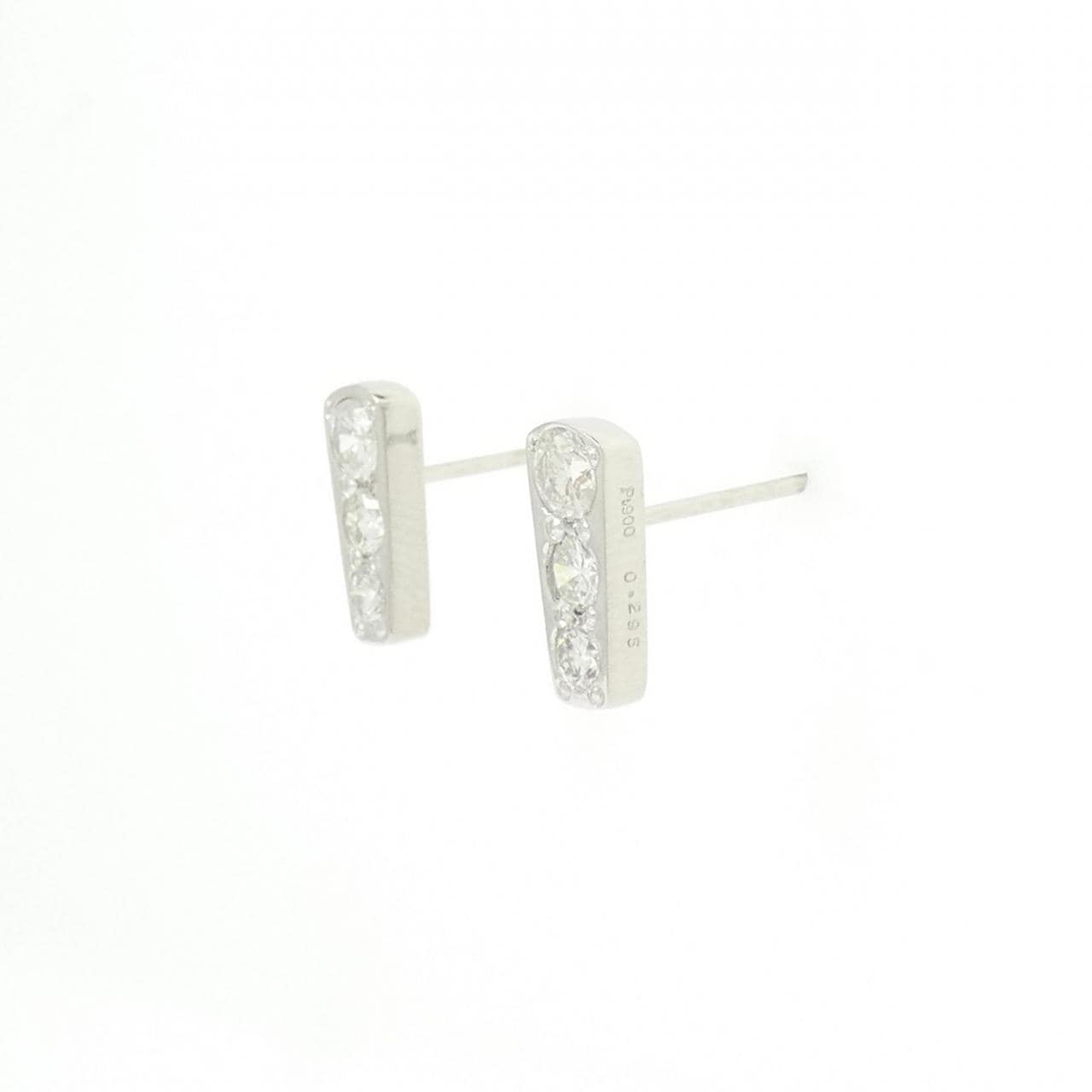 PT900 ダイヤモンド ピアス 0.590CT