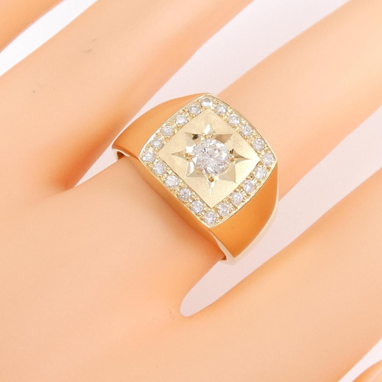 コメ兵｜K18YG 印台 ダイヤモンド リング 0.33CT｜ジュエリー｜リング