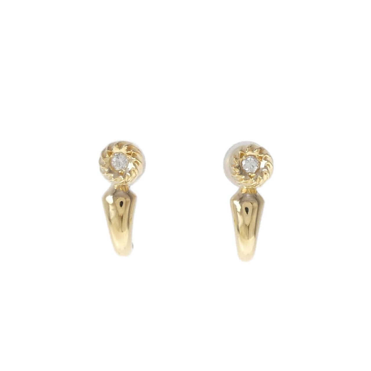 K18YG ダイヤモンド イヤリング 0.076CT