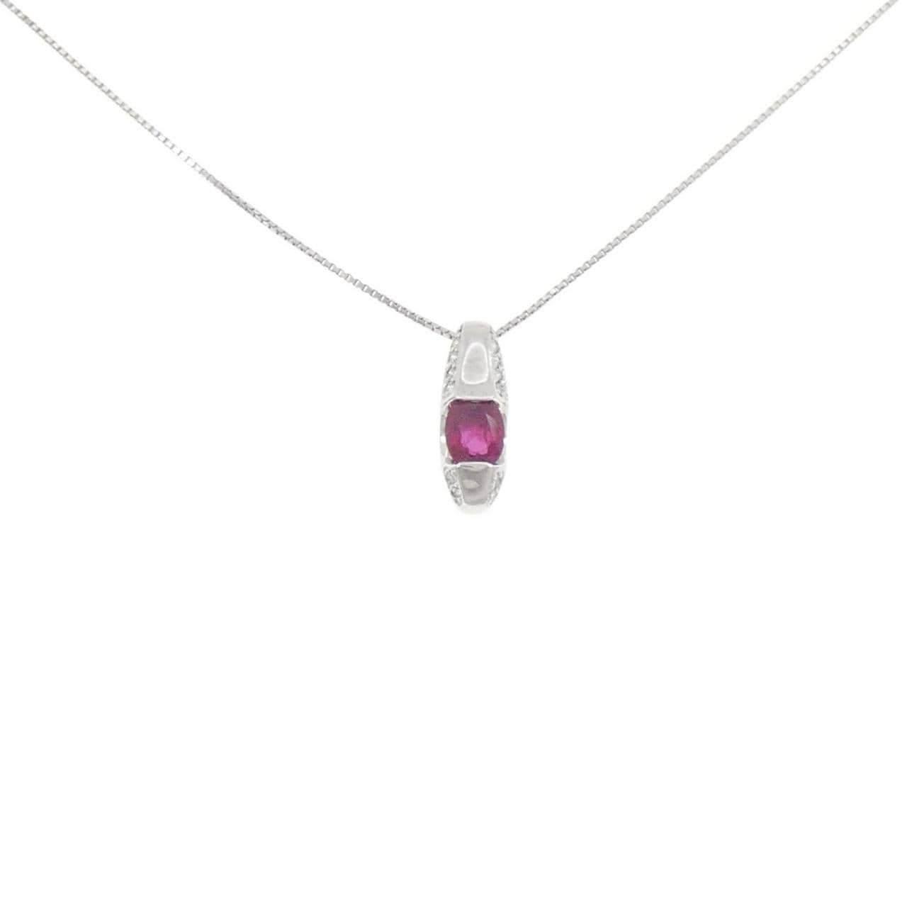PT ルビー ネックレス 0.72CT