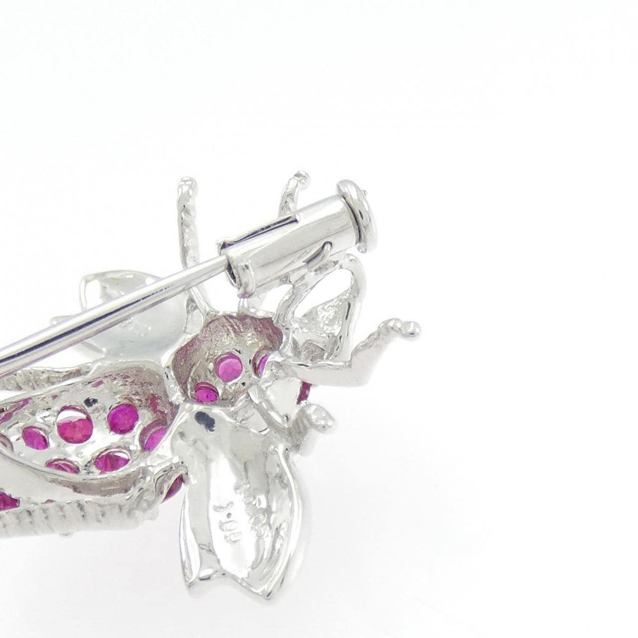 K18WG ルビー ブローチ 1.00CT