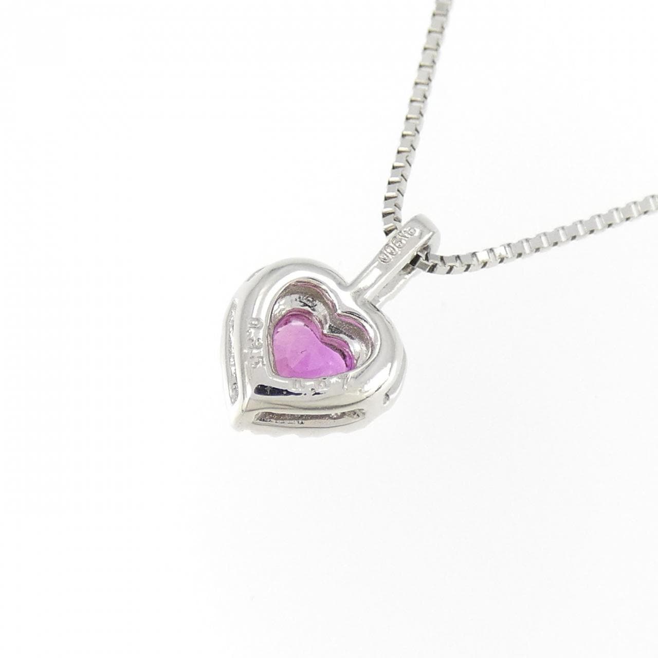 PT Heart Ruby Necklace 0.35CT