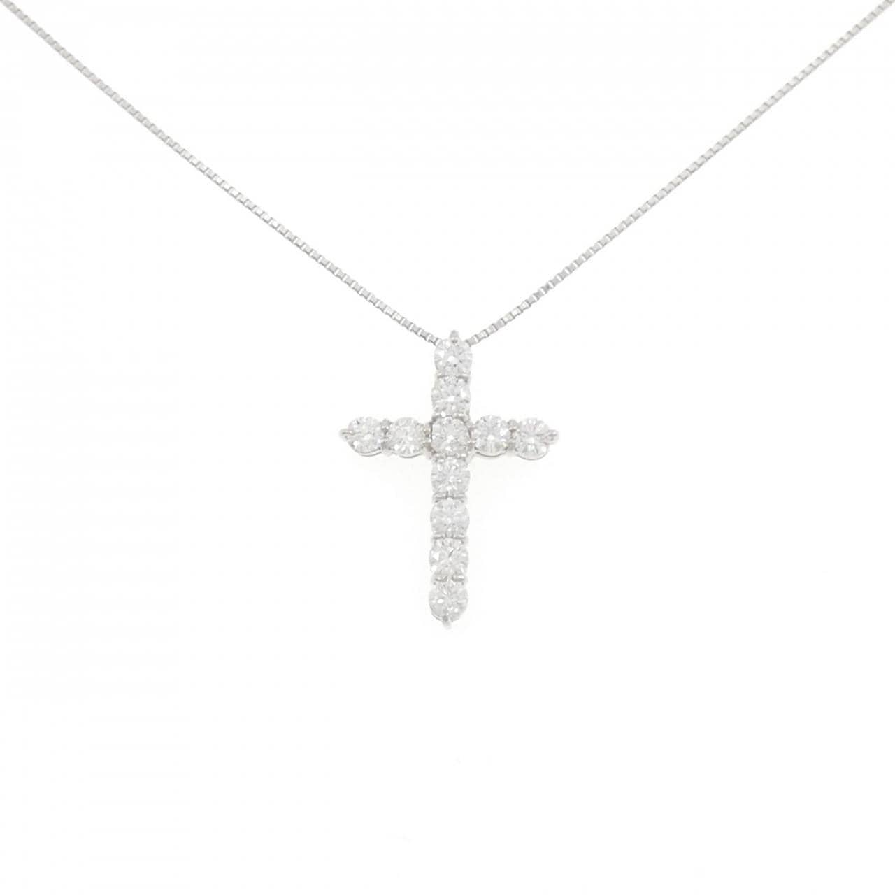 PT900/PT850 クロス ダイヤモンド ネックレス 1.00CT