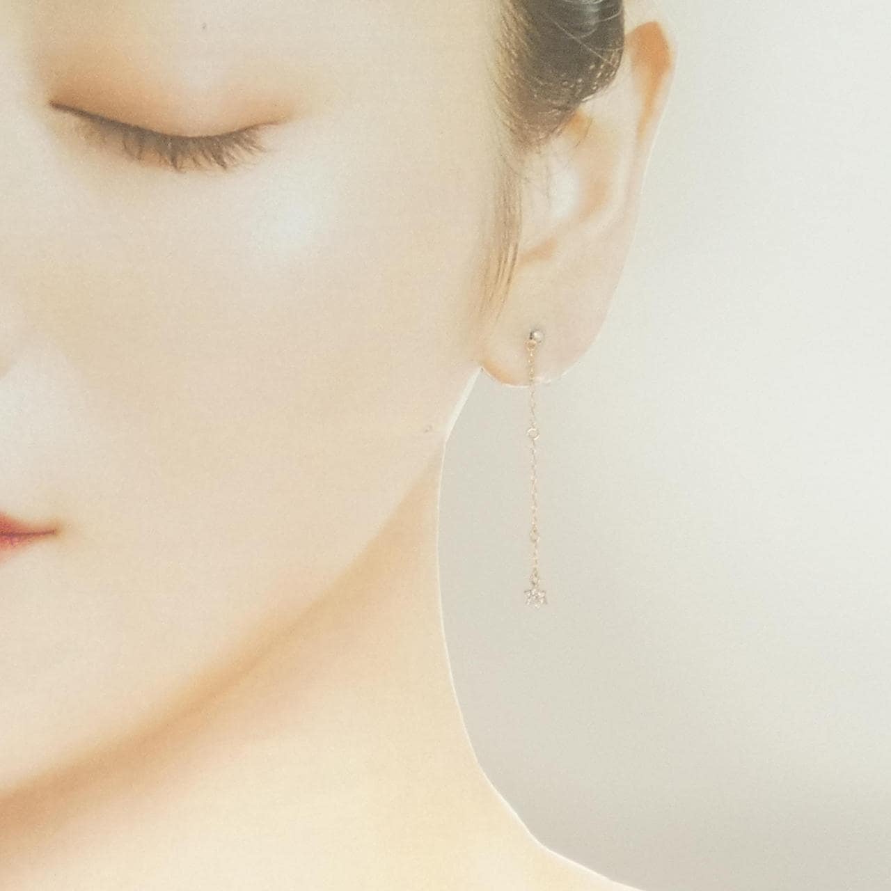 K18PG ダイヤモンド ピアス 0.12CT