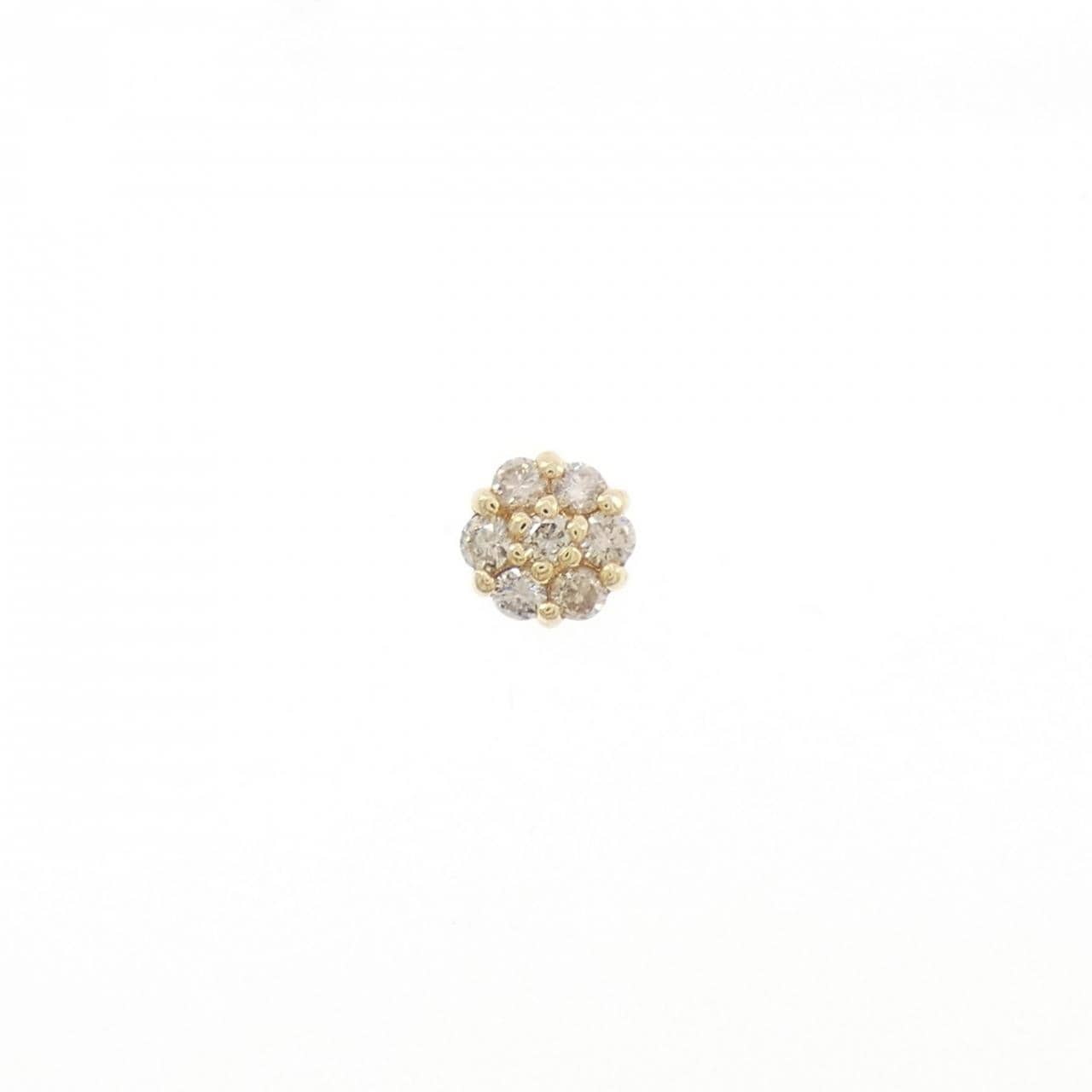 K18YG ダイヤモンド ピアス 0.40CT 片耳