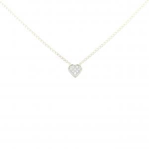 K10YG/K10WG ハート ダイヤモンド ネックレス