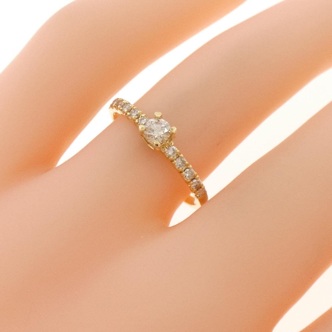 K18YG ダイヤモンド リング 0.25CT