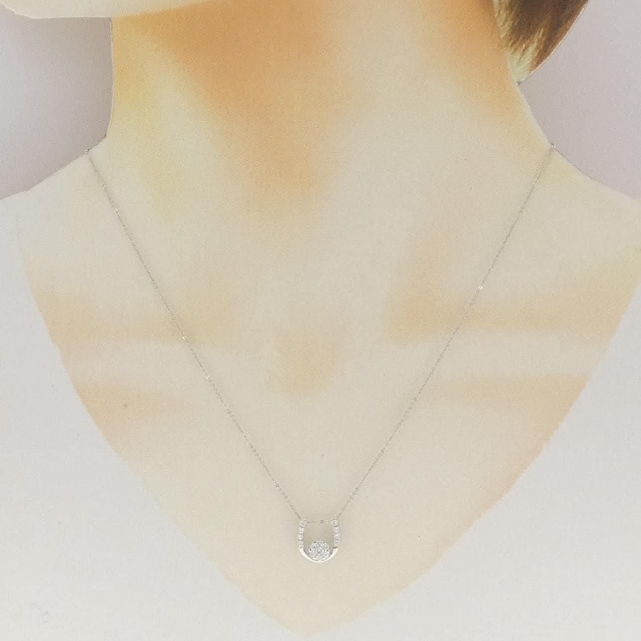 K18WG ダイヤモンド ネックレス 0.23CT