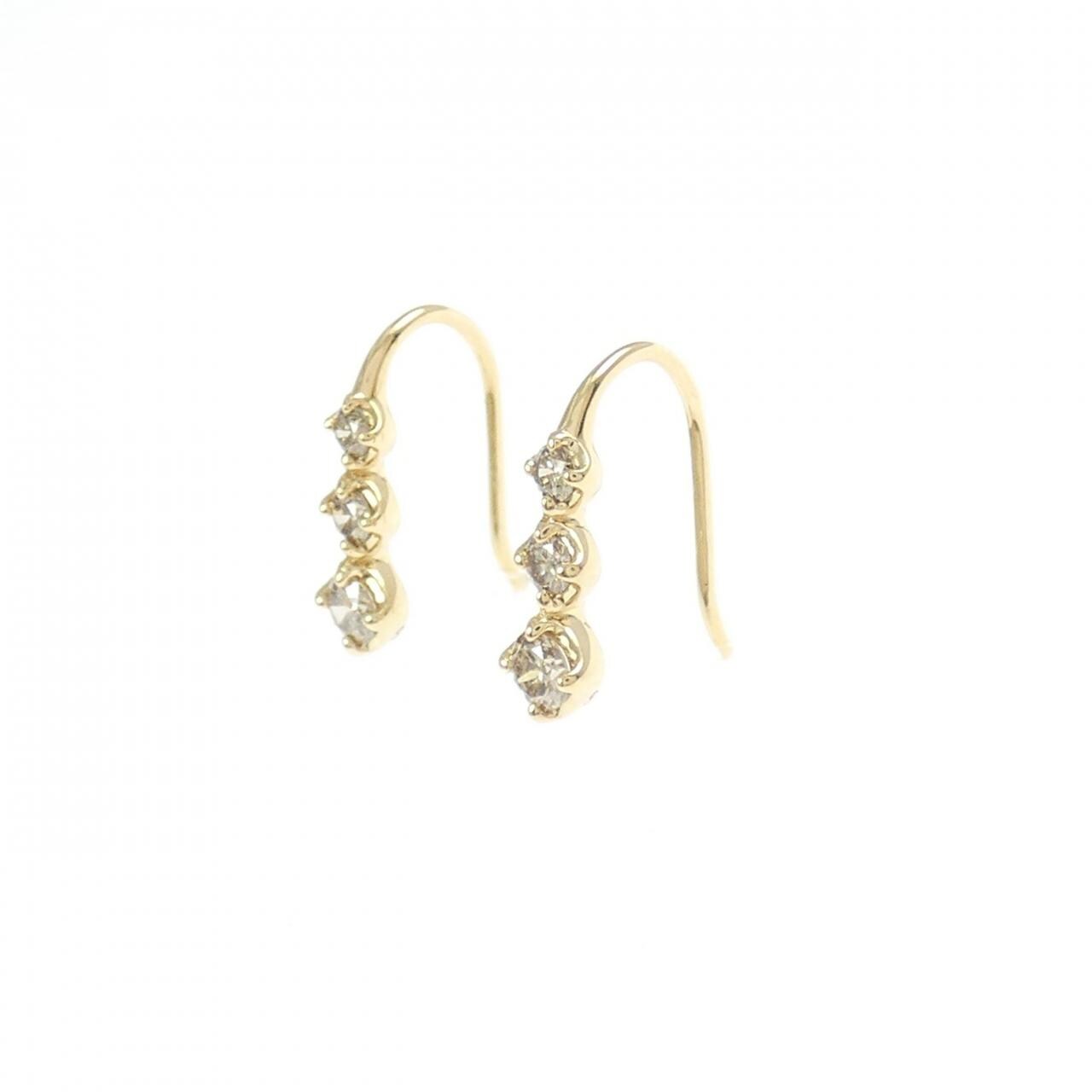K18YG ダイヤモンド ピアス 0.20CT