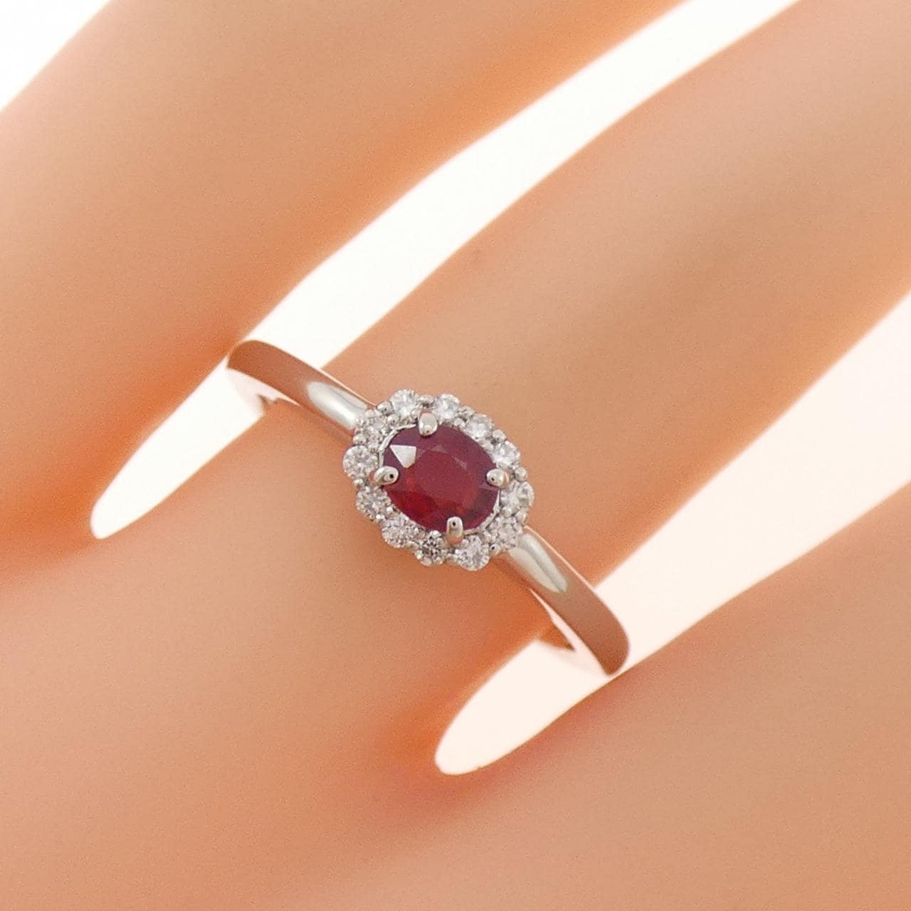 PT950 ルビー リング 0.25CT