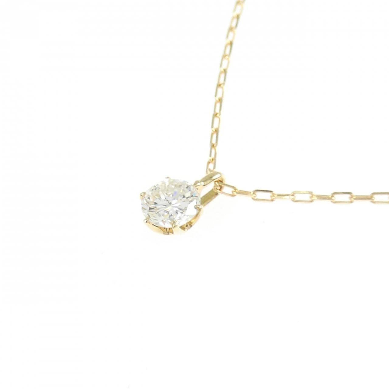 K18YG ソリティア ダイヤモンド ネックレス 0.18CT