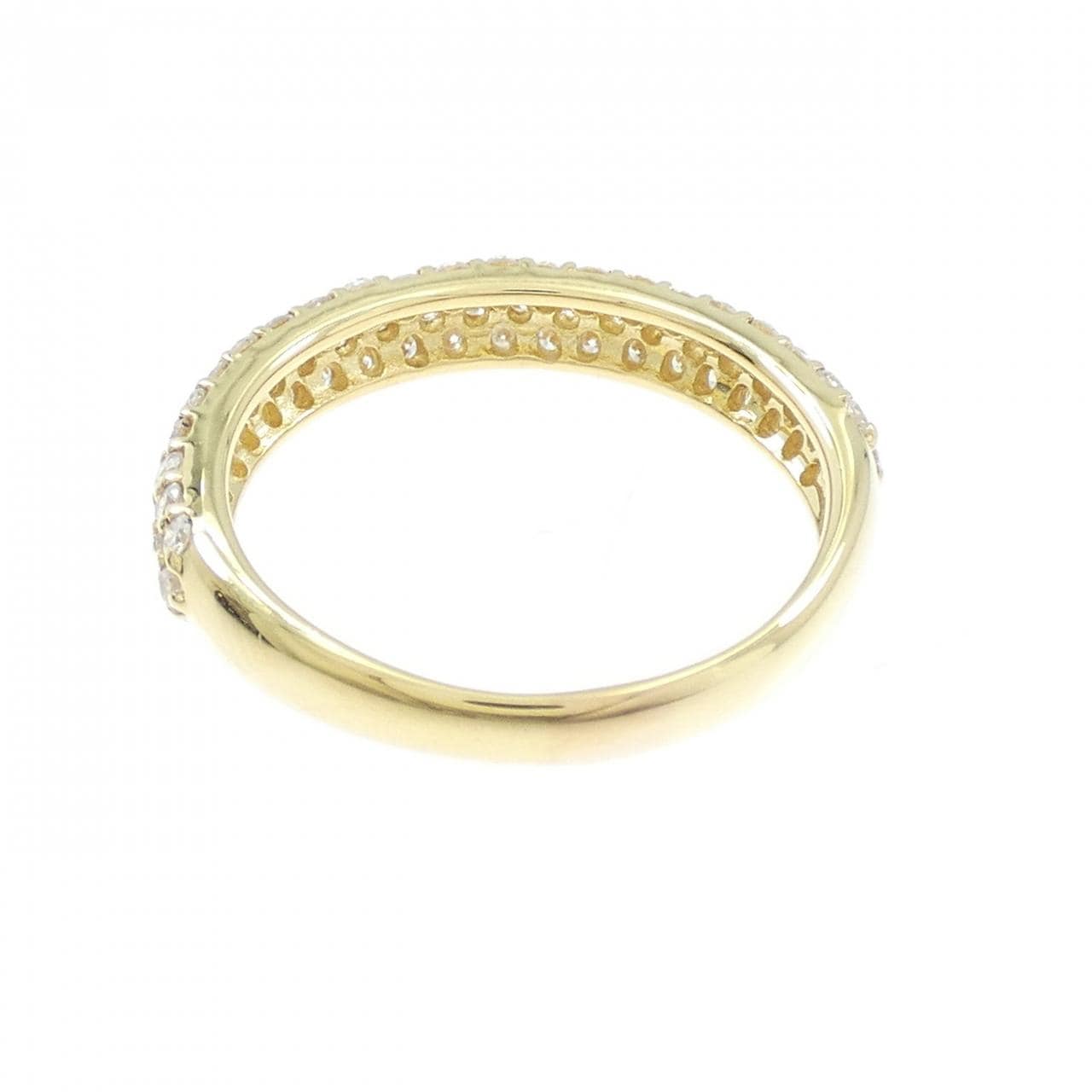 K18YG パヴェ ダイヤモンド リング 0.75CT