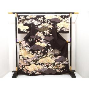 【未使用品】訪問着　友禅金彩加工【吉澤織物】