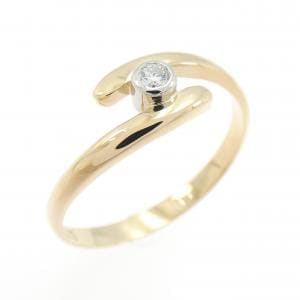 K18YG/PT900 ダイヤモンド リング