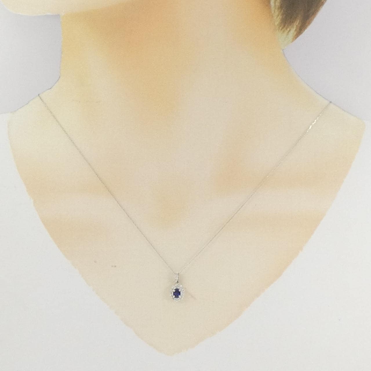 【新品】PT900 サファイヤ ネックレス 0.31CT