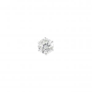 PT900 ソリティア ダイヤモンド ピアス 片耳