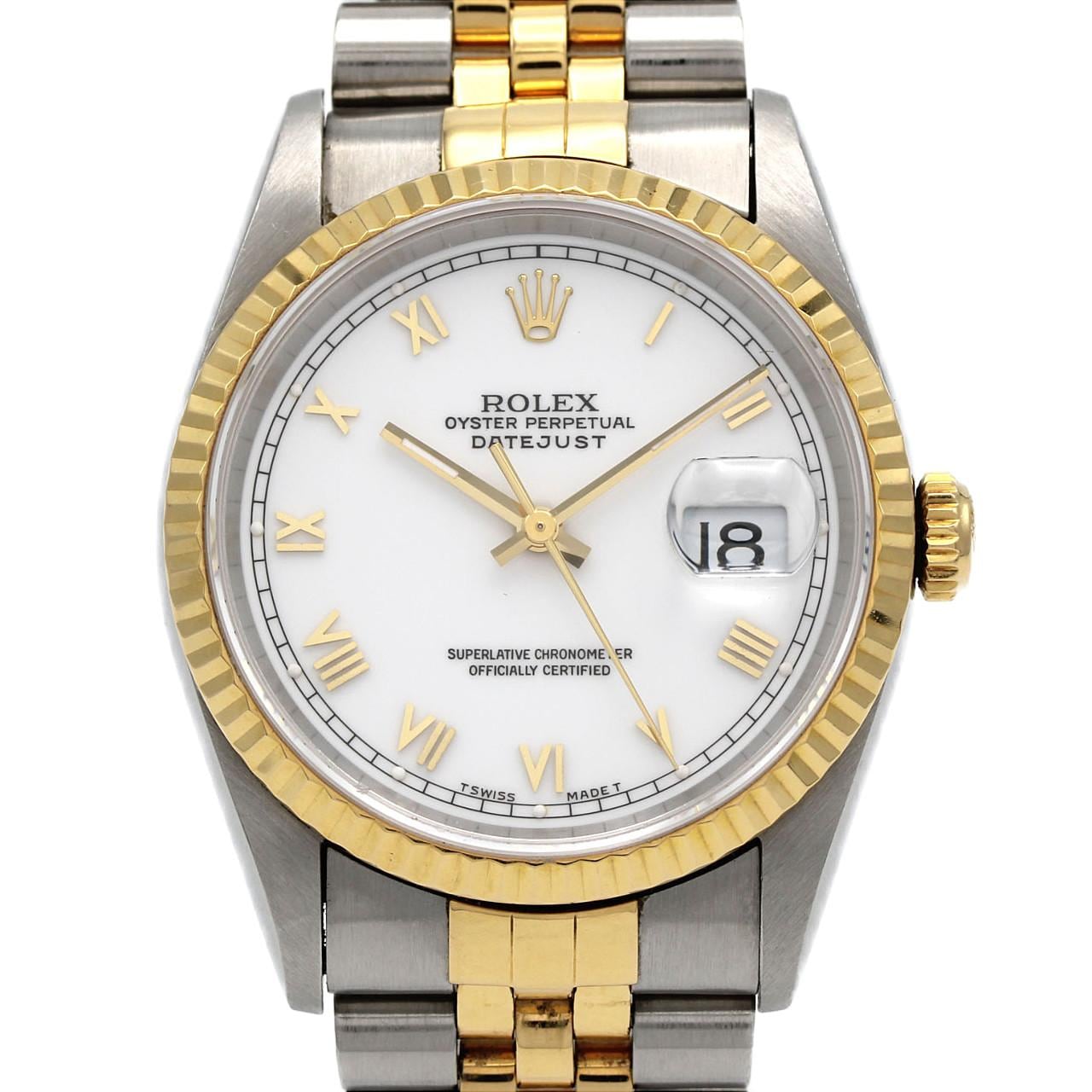 【ノーメンテナンス還元価格】ロレックス デイトジャスト 16233 SSxYG 自動巻 W番