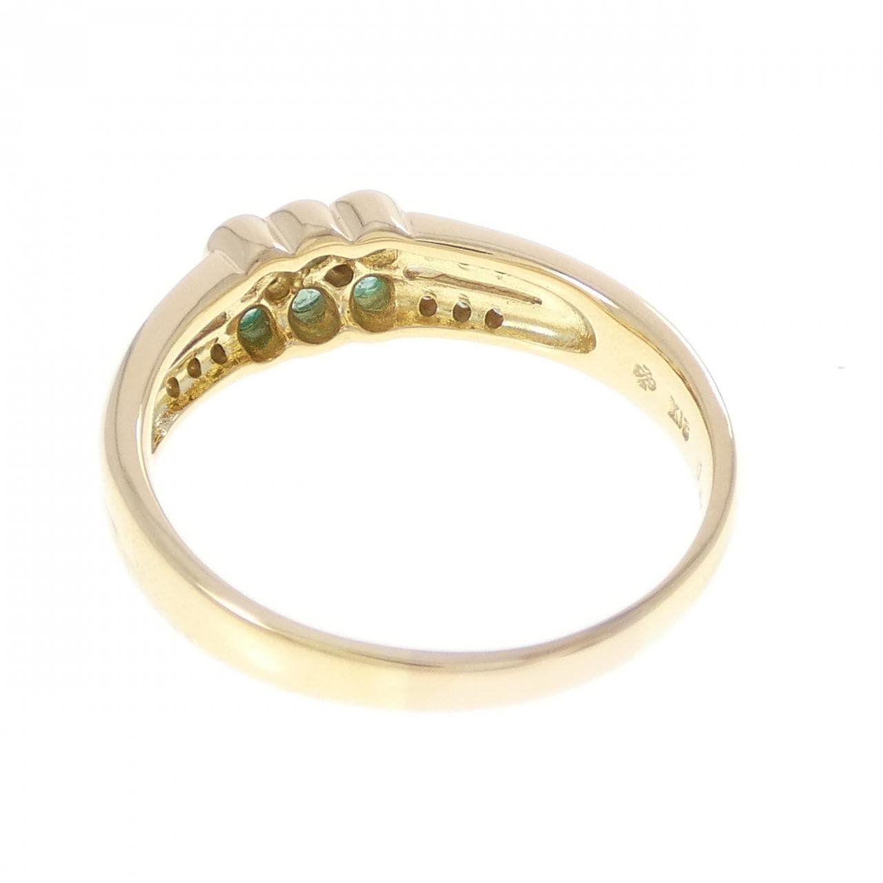 K18YG エメラルド リング 0.41CT