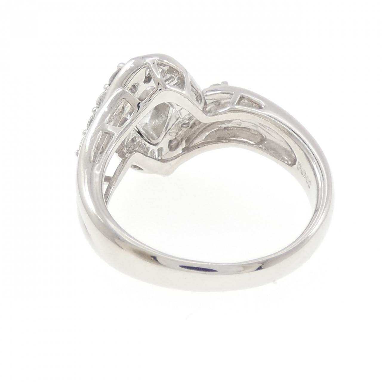 PT900 ダイヤモンド リング 0.396CT F SI2 ペアシェイプ
