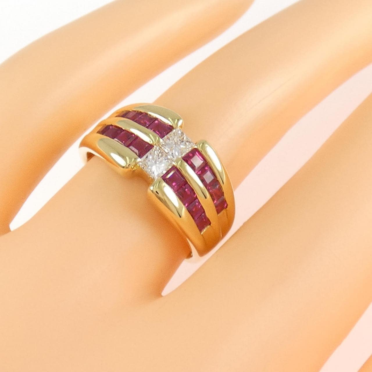 K18YG ルビー リング 1.22CT
