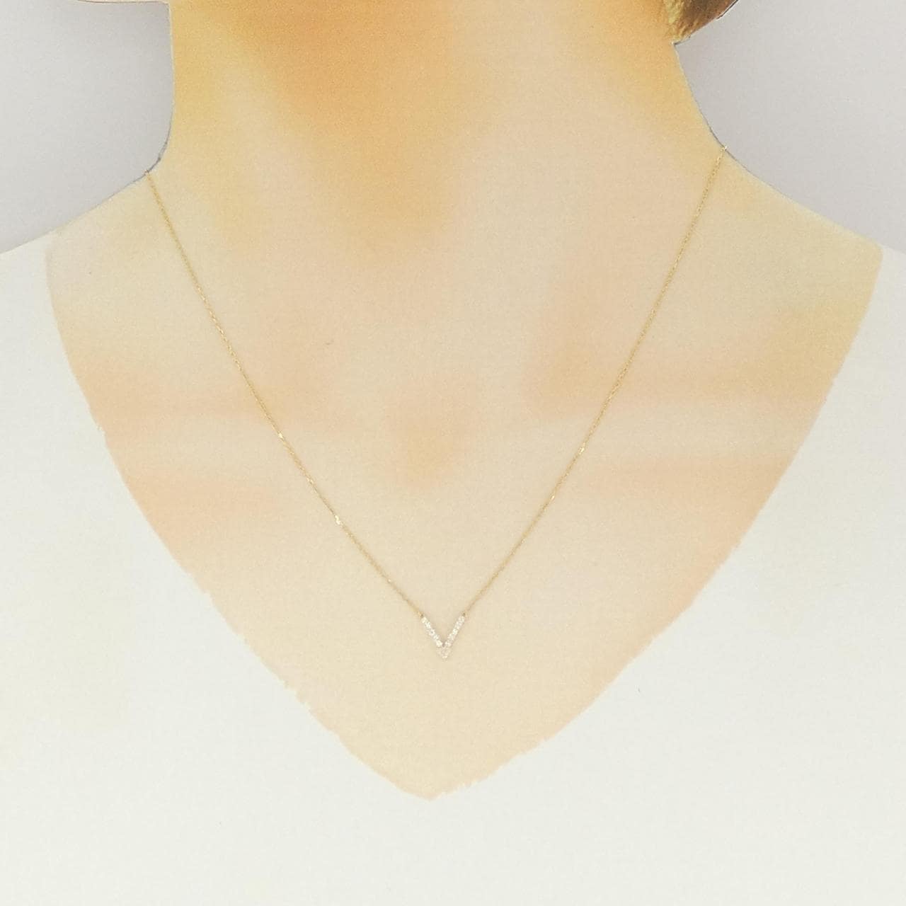 アーカー Vチェーン ネックレス 0.12CT