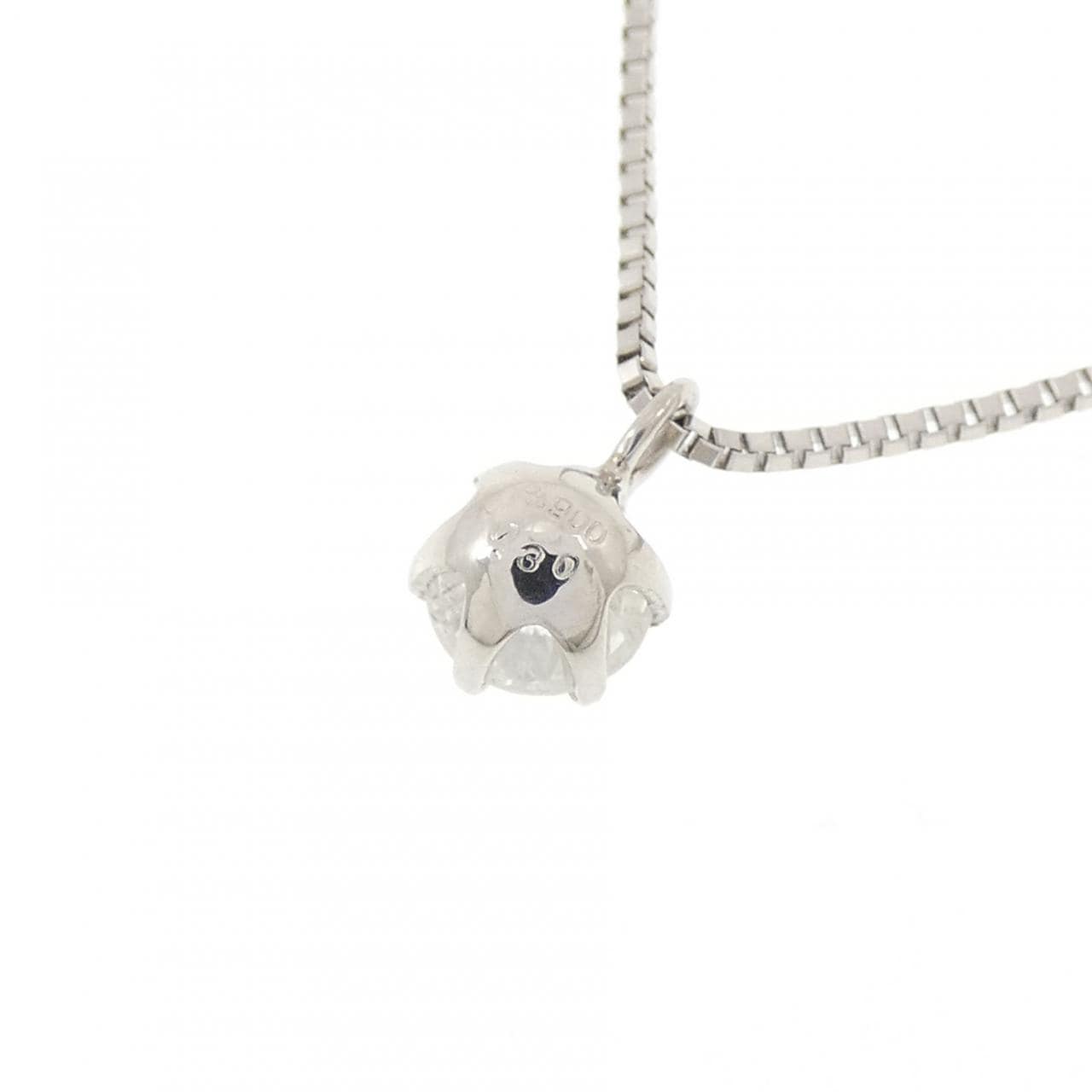 PT900/PT850 ソリティア ダイヤモンド ネックレス 0.30CT