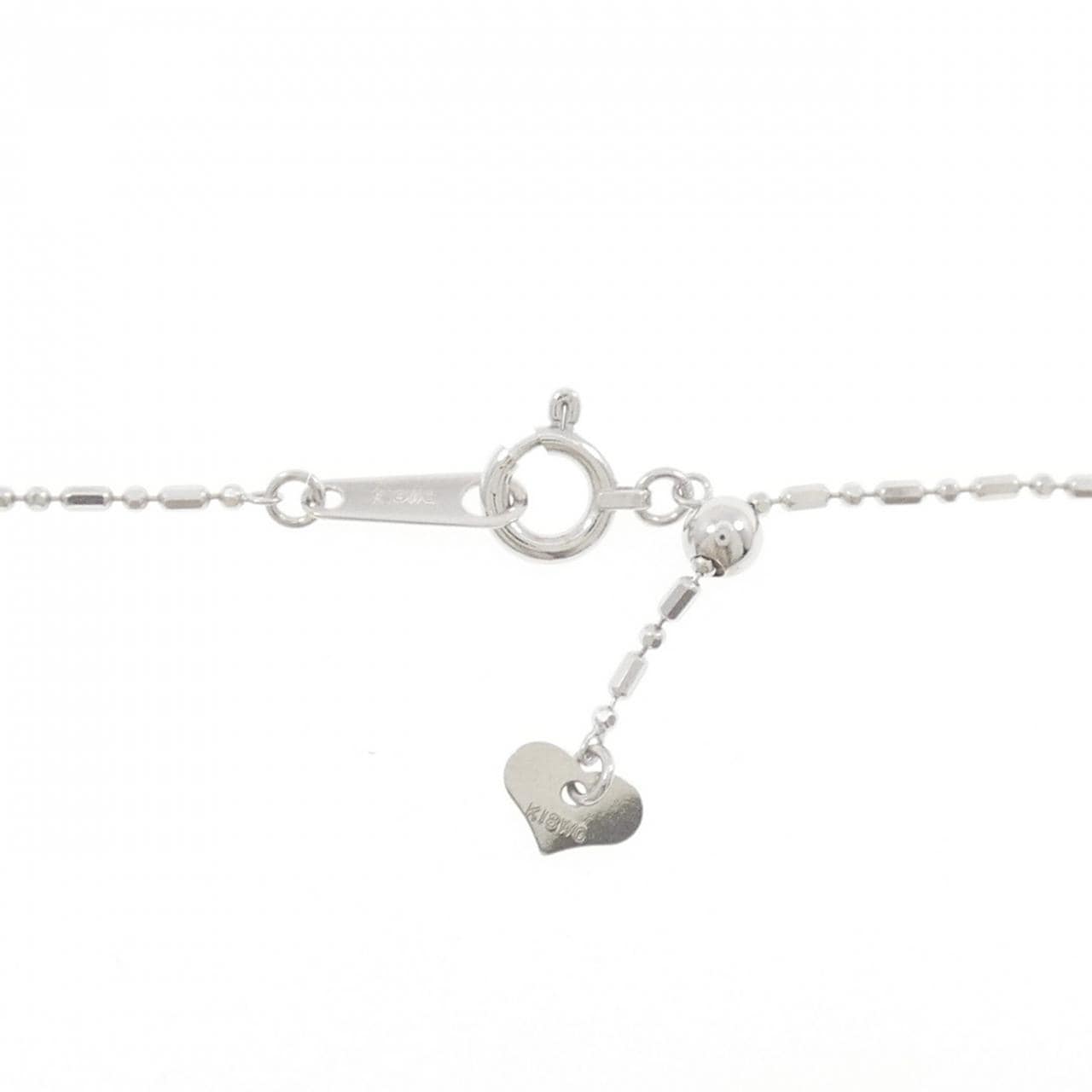 K18WG 白蝶パール ネックレス 11.4mm