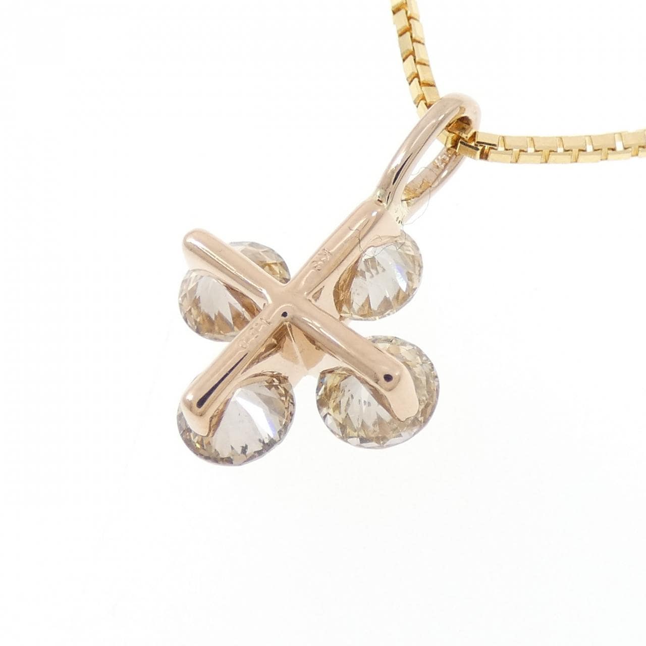 K18PG/K18YG ダイヤモンド ネックレス 1.50CT