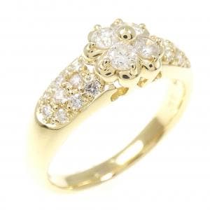 K18YG フラワーダイヤモンド リング 0.51CT