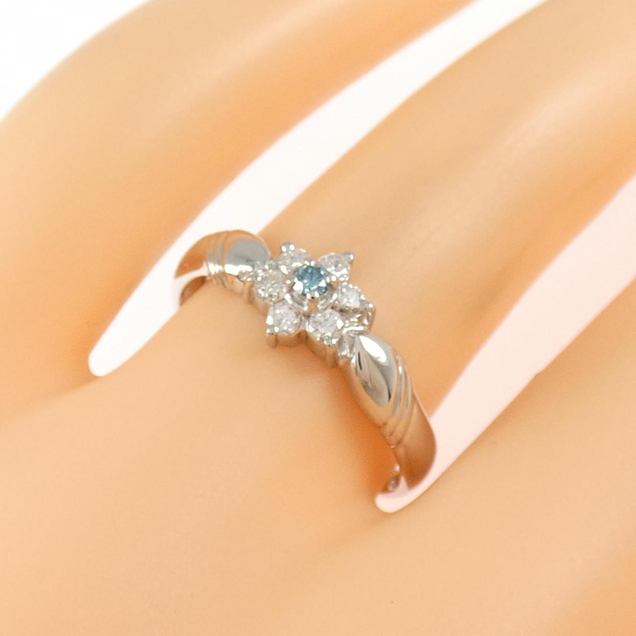 PT900 フラワー　ダイヤモンド リング 0.20CT