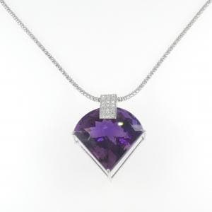 K18WG アメジスト ネックレス 60.68CT
