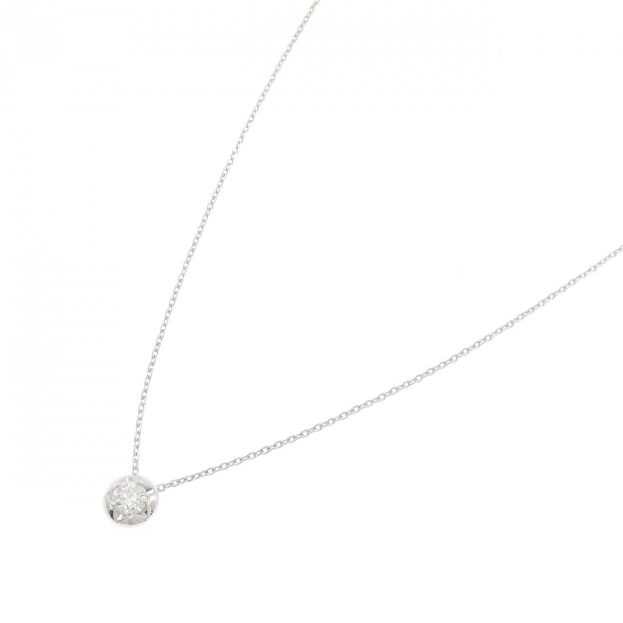 K18WG ダイヤモンド ネックレス 0.126CT