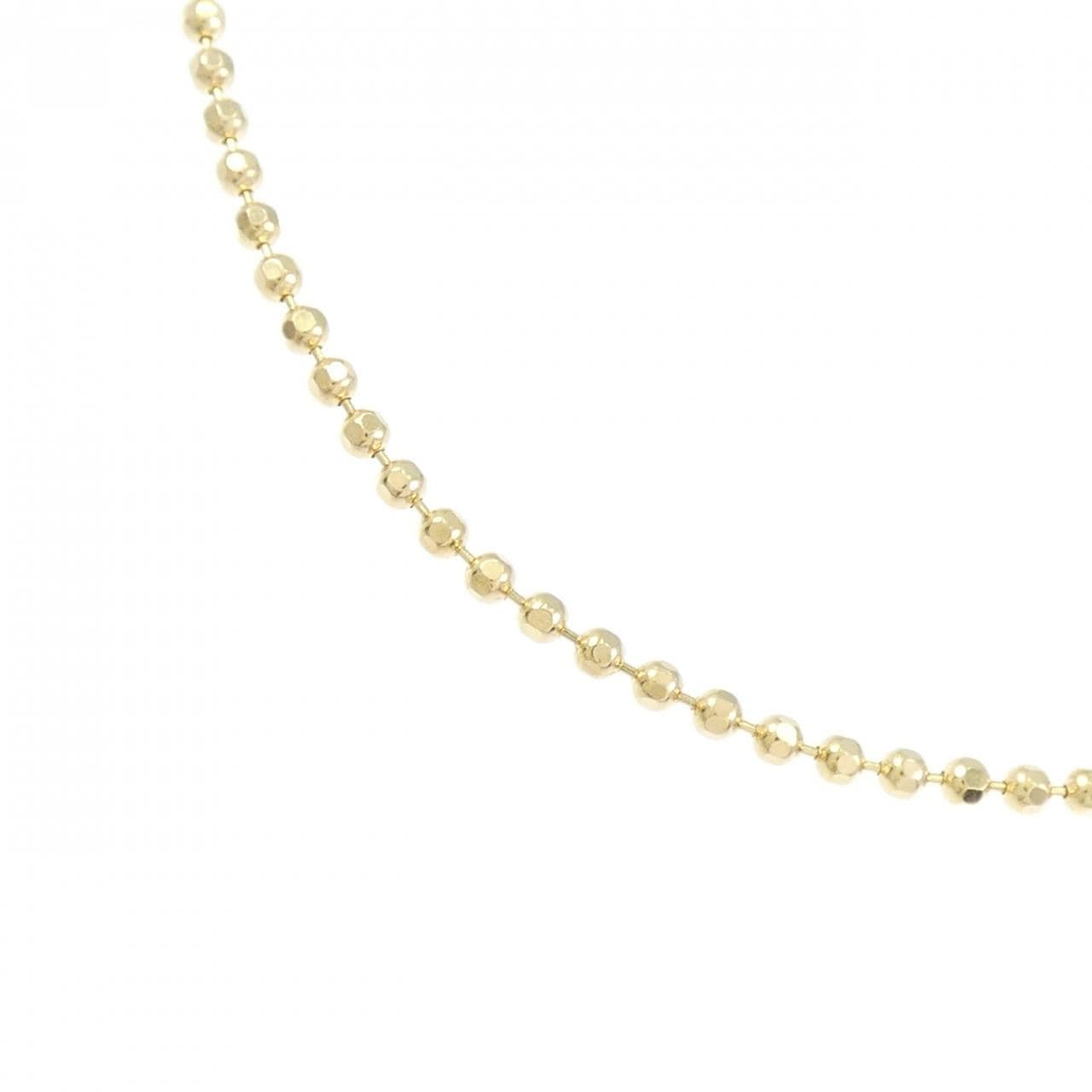 K18YG ball chain necklace