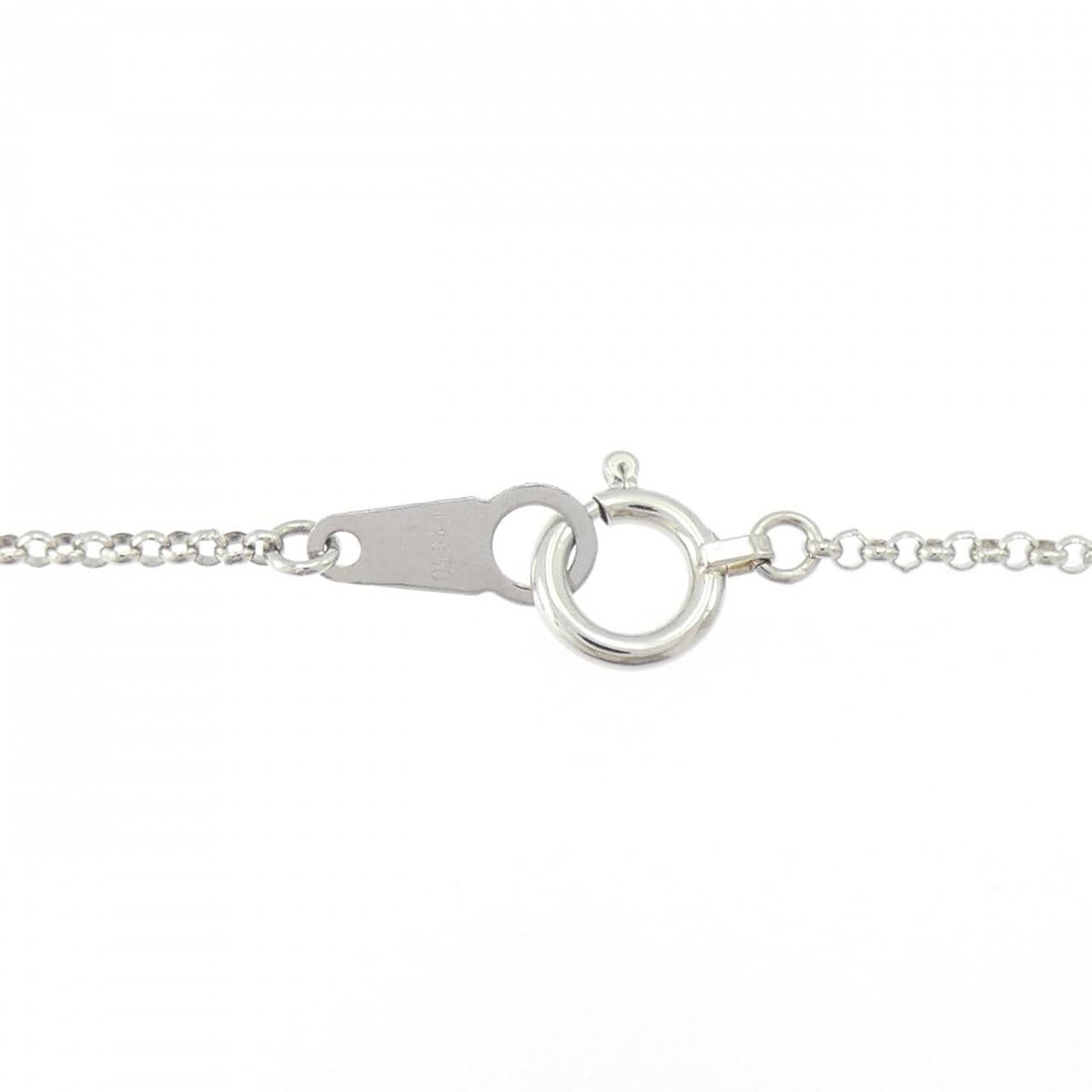 PT900/PT850 スリーストーン ダイヤモンド ネックレス 0.523CT
