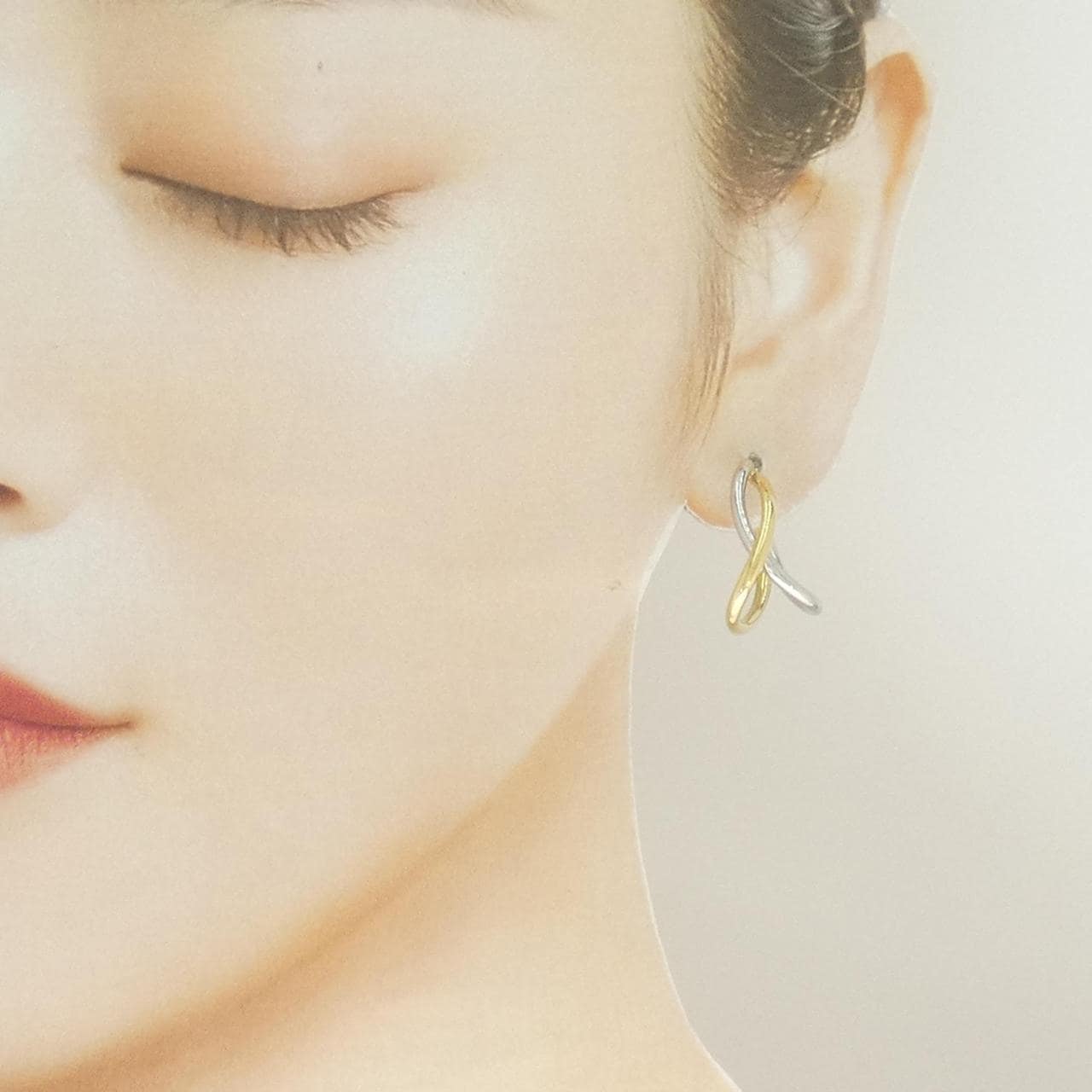 K18YG/K14WG ピアス