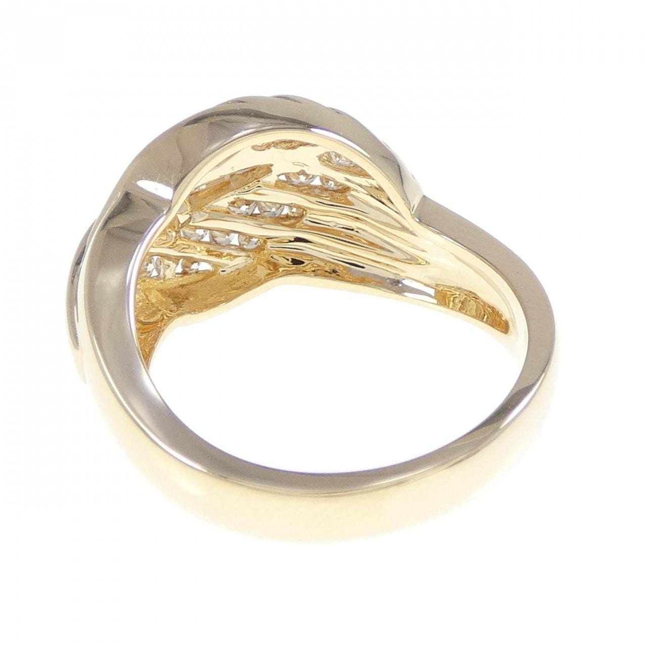 K18YG リーフ ダイヤモンド リング 0.59CT